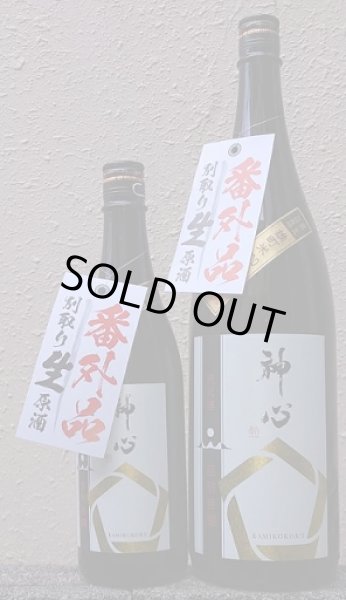 画像1: 神心 純米 自耕自醸 番外品 無濾過 生原酒 720ml or 1800ml 令和6BY (1)